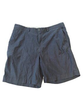 Tommy Bahama Mens Navy Blue Flat Front Stretch Shorts 40 Cotton Tencel Lyocell
